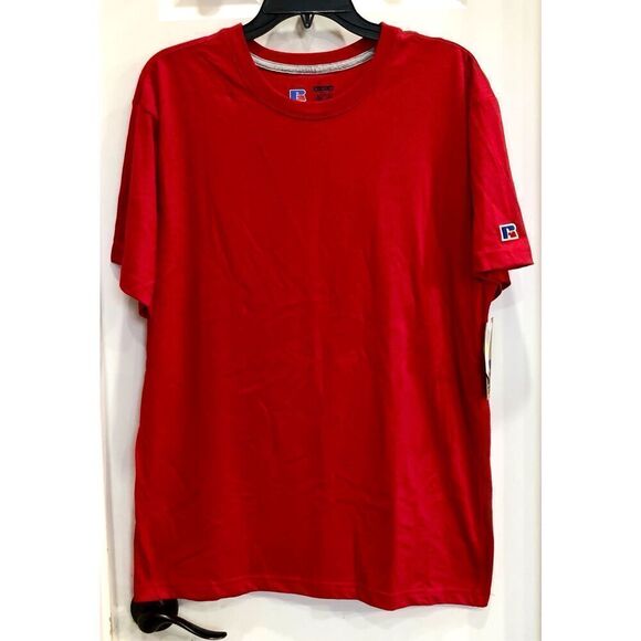 RUSSELL ATHLETIC - M Sz S - NWT Basic Crewneck Tee in True Red/Cotton/Poly Blend - Picture 10 of 15
